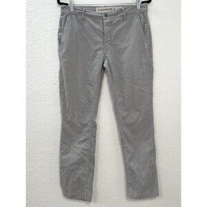 CONVERSE John Varvatos Mens SIZE 30 Gray Corduroy Chuckin Slim Straight PANTS